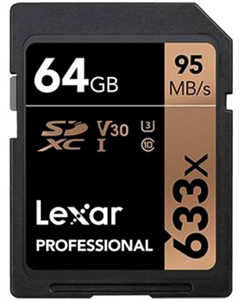 کارت حافظه لکسار  Lexar SDHC 64 GB (95mb/s) 633X