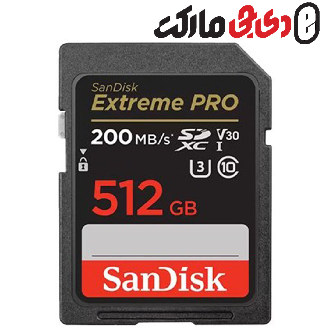 کارت حافظه سن دیسک SanDisk 512GB Extreme PRO UHS-I SDXC 200MB/s