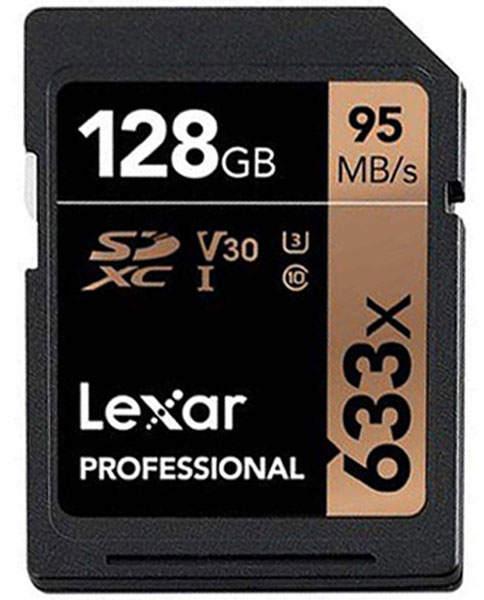 کارت حافظه لکسار  Lexar SDHC 128 GB (95mb/s) 633X