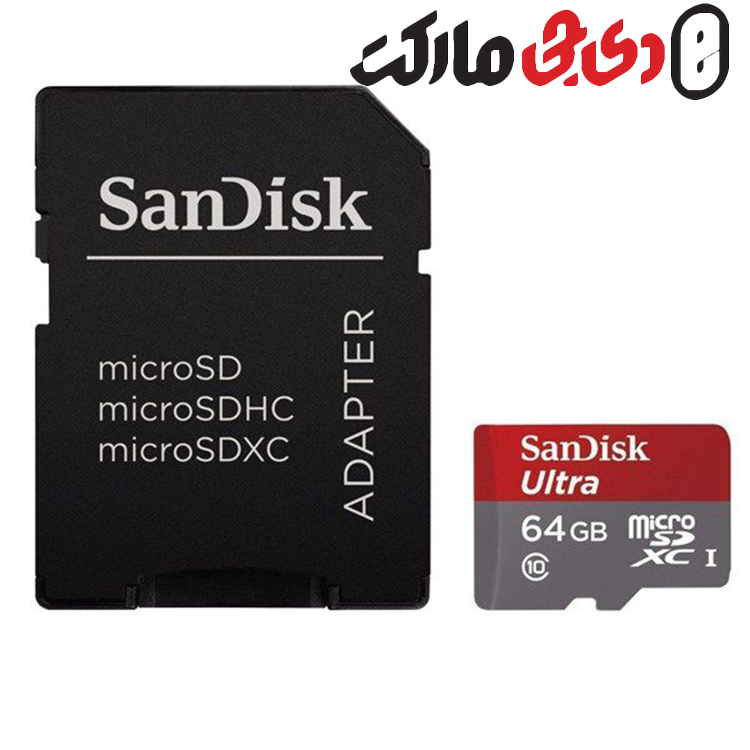 کارت حافظه microSDXC سن دیسک مدل Ultra کلاس 10 استاندارد UHS-I سرعت 533X 80MBps ظرفیت 64 گیگابایت