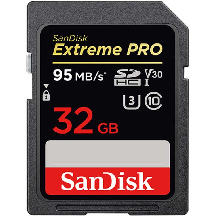 کارت حافظه سن دیسک  Sandisk Extreme PRO  SDXC 32 GB (95mb/s) 633X