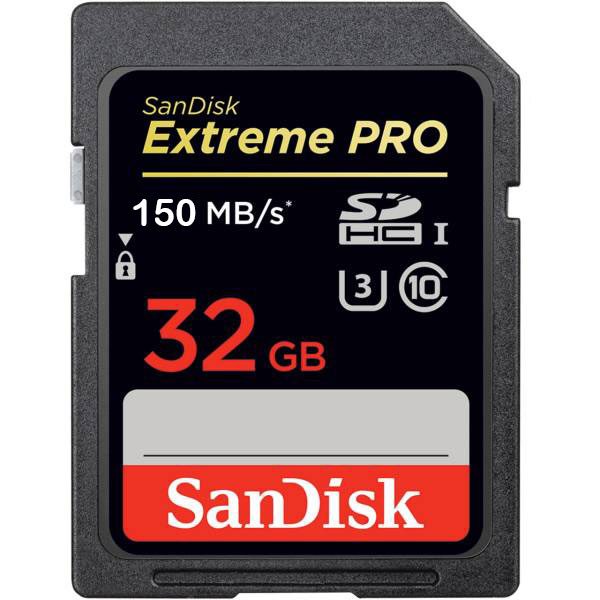 کارت حافظه سن دیسک  Sandisk Extreme PRO  SDXC 32 GB (150mb/s) V30